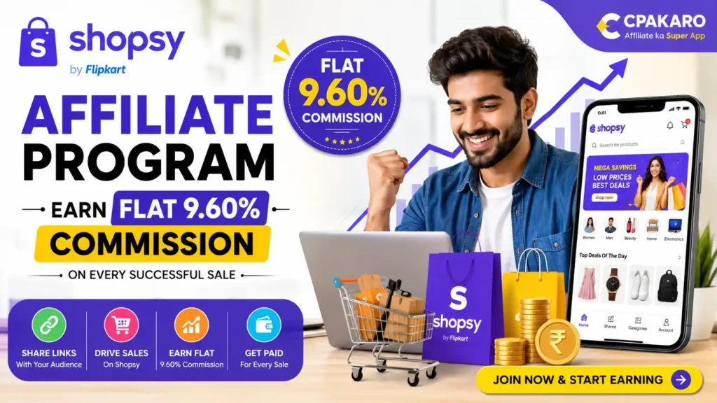 Shopsy Affiliate Program – Earn Flat 9.60% Commission | CPAKARO